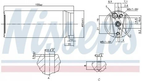 Осушувач кондиціонера для NISSENS 95063 фото товару