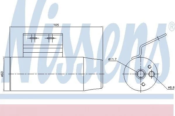 <strong>Осушувач DODGE CARAVAN(96-)2.4 i (+)[OE 4682592] NISSENS 95124 (фото 1)</strong>