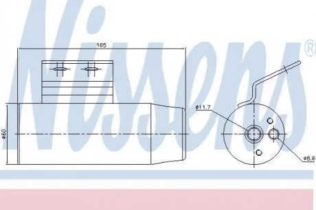 Осушувач DODGE CARAVAN(96-)2.4 i (+)[OE 4682592] для NISSENS 95124 фото товару