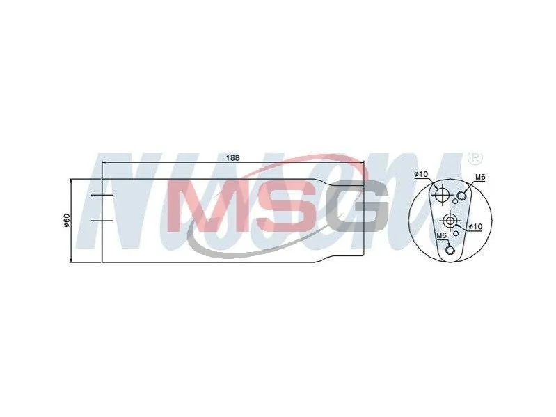 <strong>Осушувач ACURA LEGEND(96-)3.5 i V6 24V(+)[OE JRJ 100550] NISSENS 95170 (фото 1)</strong>