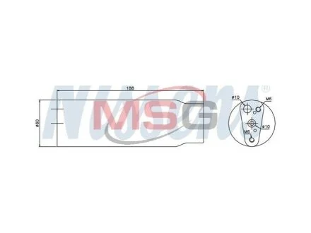 Осушувач ACURA LEGEND(96-)3.5 i V6 24V(+)[OE JRJ 100550] для NISSENS 95170 фото товару