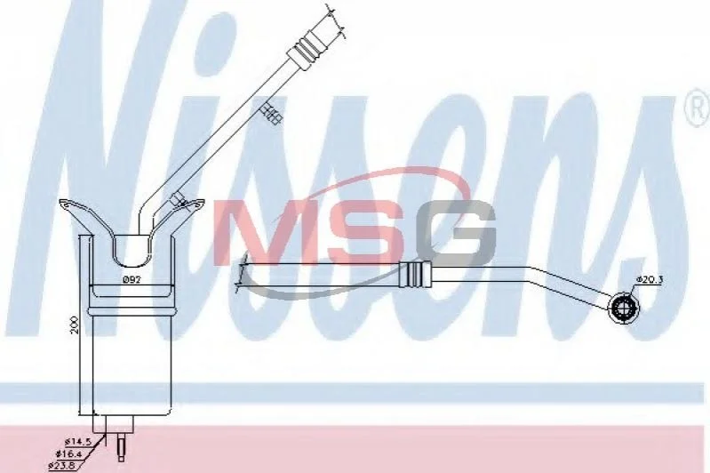 <strong>Осушувач кондиціонера NISSENS 95330 (фото 1)</strong>