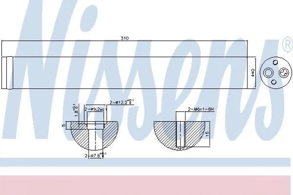 <strong>Осушувач VW TRANSPORTER T4(90-)1.9 TD(+)[OE 7D0.820.191] NISSENS 95342 (фото 1)</strong>