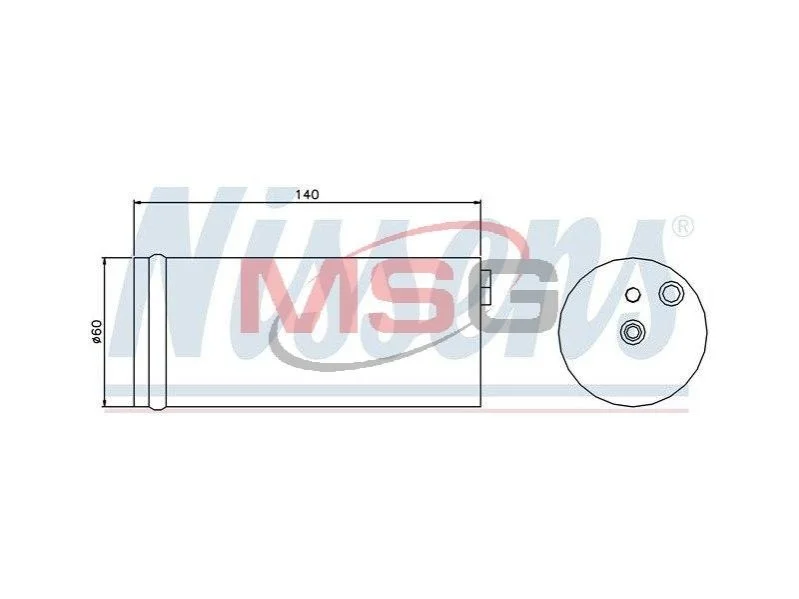 <strong>Осушувач NS ALMERA N16(00-)1.5 i 16V(+)[OE 92130-4M400] NISSENS 95405 (фото 1)</strong>
