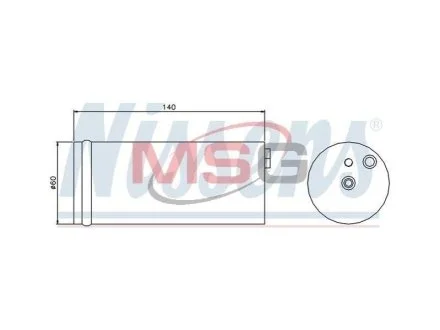 Осушувач NS ALMERA N16(00-)1.5 i 16V(+)[OE 92130-4M400] для Nissan NISSENS 95405 фото товару