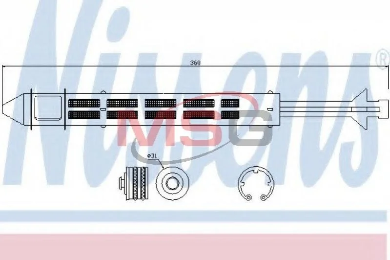 <strong>Осушувач кондиціонера NISSENS 95468 (фото 1)</strong>