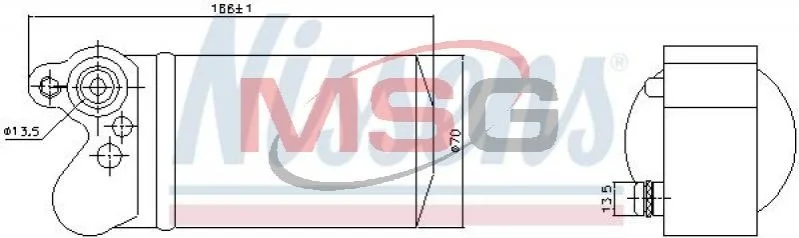 <strong>Осушувач кондиціонера NISSENS 95517 (фото 1)</strong>