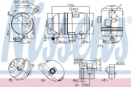 Осушувач для NISSENS 95520 фото товару
