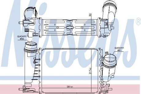 RENAULT Інтеркулер MEGANE 15-, TALISMAN 15-, SCENIC 16- NISSENS 961429 фото товару