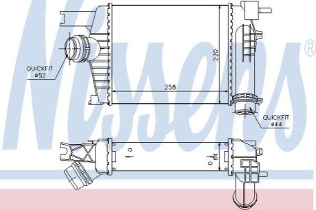 Радіатор інтеркулера NISSENS 96479 фото товара