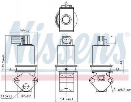 Клапан рециркуляціі ВГ (EGR) для Seat, Skoda, Volkswagen, Audi NISSENS 98179 фото товару