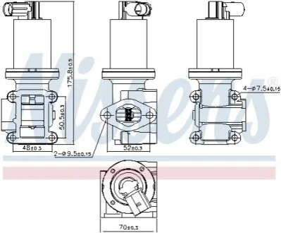 Клапан рециркуляціі ВГ (EGR) First Fit для NISSENS 98180 фото товару