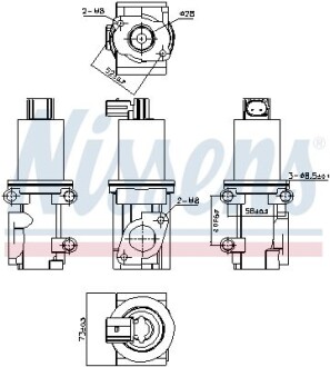 FIAT клапан EGR Brava, Doblo, Marea, Punto 1.9JTD NISSENS 98185 фото товару