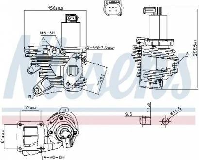 Клапан рециркуляціі ВГ (EGR) для Renault NISSENS 98189 фото товару