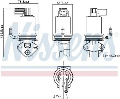 Клапан рециркуляціі ВГ (EGR) для Audi, Skoda, Seat, Volkswagen NISSENS 98201 фото товару