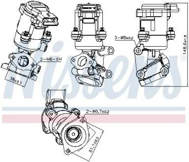 Клапан EGR для Citroen, Land Rover, Peugeot, Jaguar NISSENS 98237 фото товару