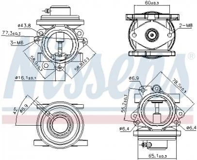 Клапан рециркуляціі ВГ (EGR) для NISSENS 98294 фото товару