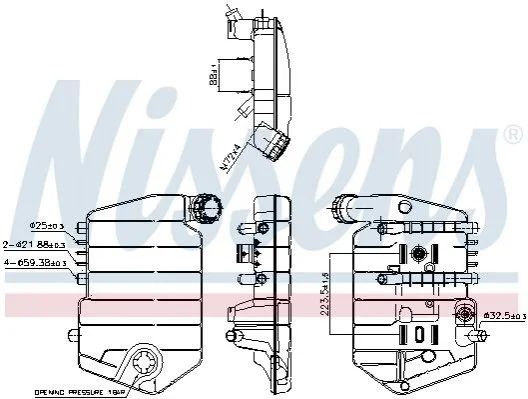 <strong>Компенсаційний бак, охолоджуюча рідина NISSENS 996024 (фото 1)</strong>