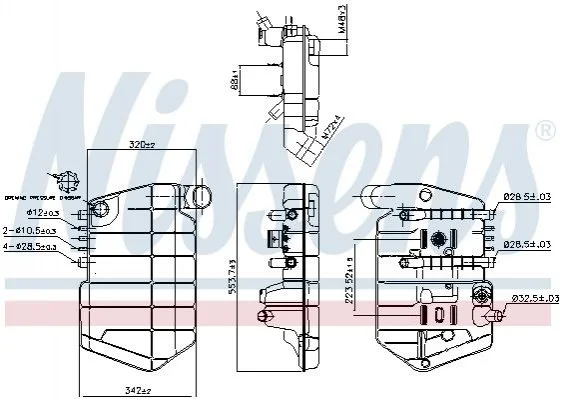 <strong>Компенсаційний бак, охолоджуюча рідина NISSENS 996032 (фото 1)</strong>