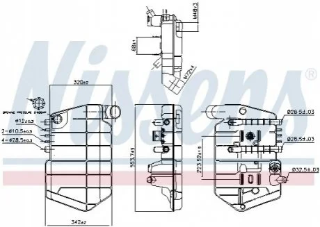 Компенсаційний бак, охолоджуюча рідина для NISSENS 996032 фото товару