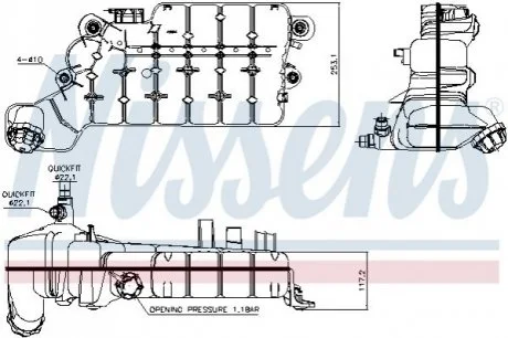 Компенсаційний бак, охолоджуюча рідина для NISSENS 996046 фото товару