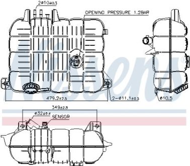 Комплект гальмівних колодок з 4 шт. барабанів NISSENS 996069 фото товару