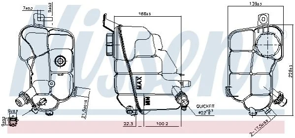 <strong>Бачок компенсаційний First Fit NISSENS 996257 (фото 1)</strong>