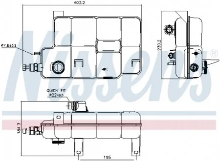 Бачок компенсаційний First Fit для NISSENS 996260 фото товару