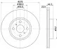 <strong>Диск гальмівний передній Toyota Yaris 1.0, 1.3, 1.4, 1.5 (05-) NISSHINBO Nisshinbo ND1035K (фото 1)</strong>