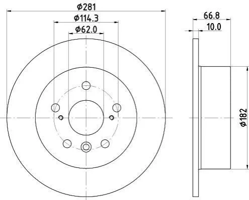 <strong>Диск гальмівний задній Lexus ES 3.5/ Toyota Camry 2.4, 3.5 (06-00) NISSHINBO Nisshinbo ND1077K (фото 1)</strong>