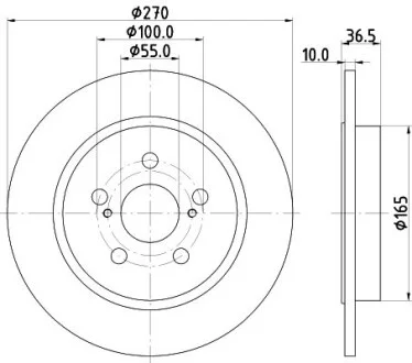 Диск гальмівний задній Corolla (E15,E18) (06-) NISSHINBO для Nisshinbo ND1133K фото товару