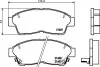 <strong>Колодки гальмівні дискові передні Toyota Corolla, RAV-4 1.6, 1.9, 2.0 (97-00) NISSHINBO Nisshinbo NP1000 (фото 1)</strong>