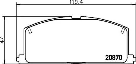 Колодки гальмівні дискові передні Toyota Fortuner, Hilux 2.5, 2.7, 3.0 (05-) NISSHINBO для Nisshinbo NP1001 фото товару