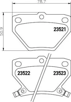 Колодки гальмівні дискові задні Toyota Yaris, Corolla 1.3, 1.4, 1.5, 1.6 (01-05) NISSHINBO для Nisshinbo NP1032 фото товару