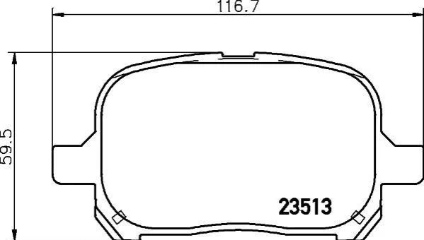 <strong>Колодки гальмівні дискові передні Toyota Camry 2.4, 3.0 (01-06)/Lexus RX 300 (00-03) NISSHINBO Nisshinbo NP1033 (фото 1)</strong>