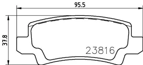 Колодки гальмівні дискові задні Toyota Corolla 1.4, 11.6, 1.8 (02-07) NISSHINBO для Nisshinbo NP1044 фото товару