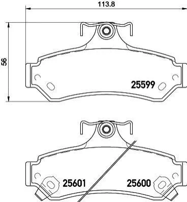 <strong>Колодки тормозные дисковые задние Toyota Camry, RAV-4 2.0, 2.2, 2.4 (06-)/Lexus ES 250h, 300h (12-) NISSHINBO Nisshinbo NP1056 (фото 1)</strong>
