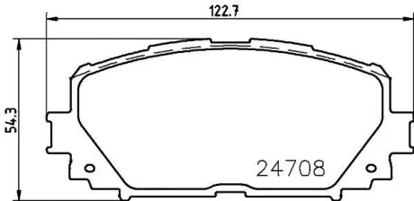 Колодки гальмівні дискові передні Toyota Yaris 1.3, 1.5, 1.8 (05-) NISSHINBO для Nisshinbo NP1060 фото товару