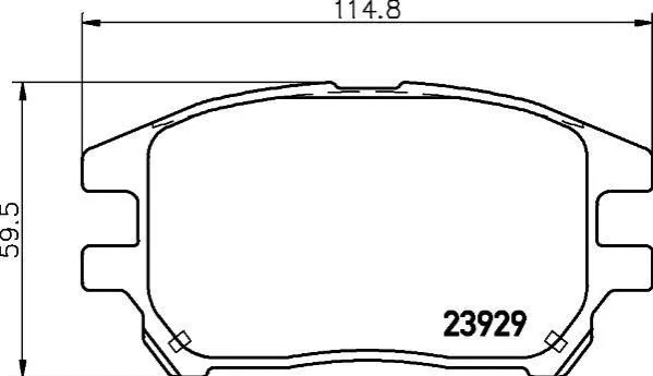 <strong>Колодки гальмівні дискові передні Lexus RX 300 (00-03) NISSHINBO Nisshinbo NP1076 (фото 1)</strong>