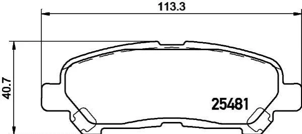 <strong>Колодки гальмівні дискові задні Toyota Highlander 2.7, 3.5 (09-) NISSHINBO Nisshinbo NP1122 (фото 1)</strong>