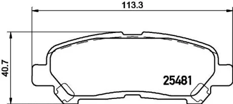 Колодки гальмівні дискові задні Toyota Highlander 2.7, 3.5 (09-) NISSHINBO для Nisshinbo NP1122 фото товару