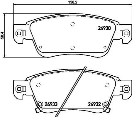 <strong>Колодки гальмівні дискові передние Infiniti FX37, FX50 3.7 (08-) NISSHINBO Nisshinbo NP2056 (фото 1)</strong>