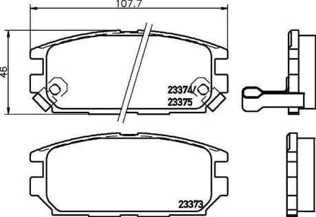Колодки гальмівні дискові задні Mitsubishi Galant, Lancer 1.8, 2.0, 2.5 (96-03) NISSHINBO для Nisshinbo NP3034 фото товару