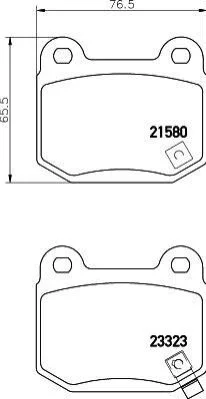 <strong>Колодки гальмівні дискові задні Mitsubishi Lancer/Subaru Impreza 2.0, 2.5 (05-) NISSHINBO Nisshinbo NP3035 (фото 1)</strong>