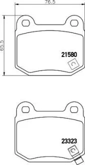 Колодки гальмівні дискові задні Mitsubishi Lancer/Subaru Impreza 2.0, 2.5 (05-) NISSHINBO для Nisshinbo NP3035 фото товару