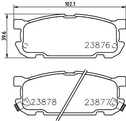 <strong>Колодки гальмівні дискові задні Mazda MX-5 1.8 (00-05) NISSHINBO Nisshinbo NP5027 (фото 1)</strong>