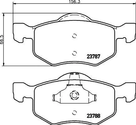 <strong>Колодки гальмівні дискові передние Mazda Tribute 2.0, 3.0 (06-08)/Ford KA 1.2, 1.3 (08-) NISSHINBO Nisshinbo NP5028 (фото 1)</strong>