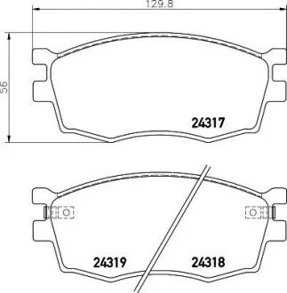 Колодки гальмівні дискові передние Hyundai Accent/Kia Rio 1.4, 1.6 (05-10) NISSHINBO для Nisshinbo NP6008 фото товару