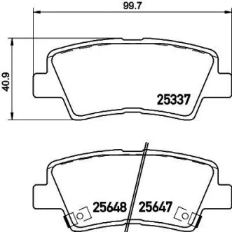 Колодки гальмівні дискові задні Hyundai Accent, i40/Kia Rio/Ssang Yong 1.4, 1.6, 1.7, 2.0 (10-) NISSHINBO для Nisshinbo NP6036 фото товару