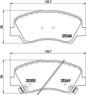 Колодки гальмівні дискові передние Hyundai Accent, i20/Kia rio 1.2, 1.4, 1.6 (11-) Nisshinbo NP6041 (фото 1)